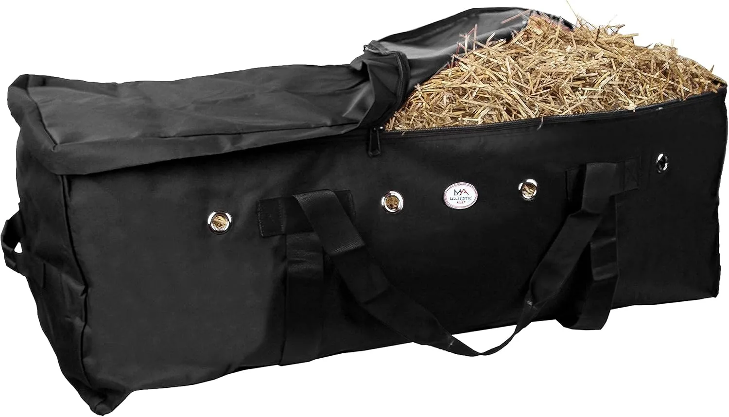 Majestic Ally 1200 D Nylon Fabric Heavy-Duty Hay Bale Storage Bag (Black, Large)