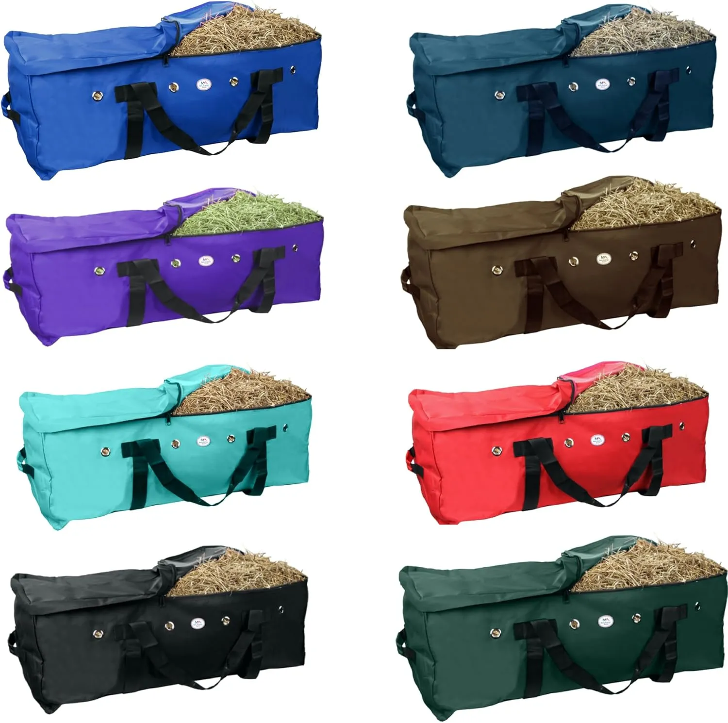 Majestic Ally 1200 D Nylon Fabric Heavy-Duty Hay Bale Storage Bag (Black, Large)