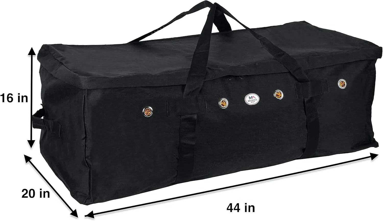 Majestic Ally 1200 D Nylon Fabric Heavy-Duty Hay Bale Storage Bag (Black, Large)
