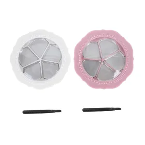 Makeup Palette Tray Lipstick Eyeshadow Organizer Blusher Box Compact Storage Sub Container Set Color
