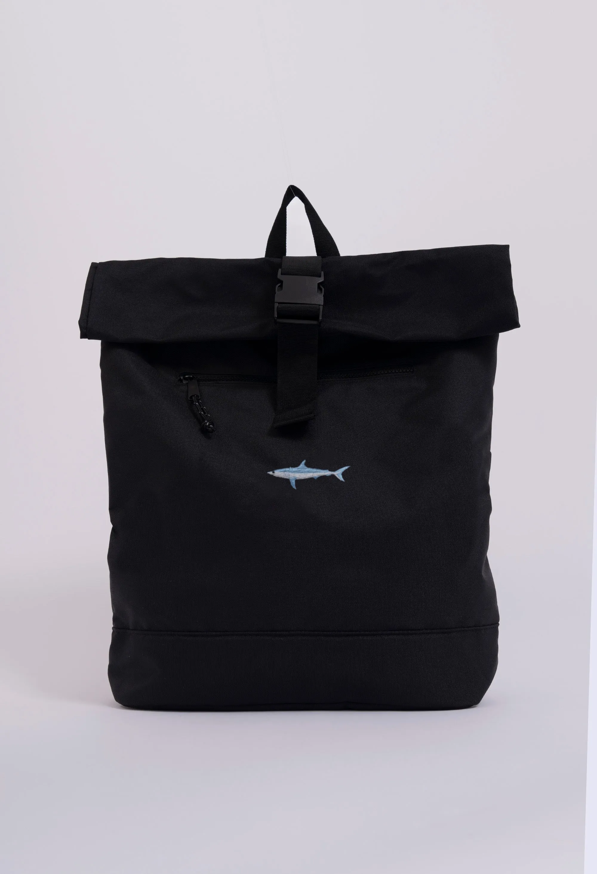 mako shark recycled roll-top backpack