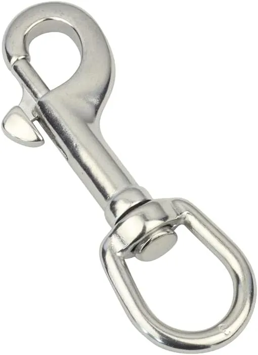 Marine Grade Single Ended Trigger Clips Heavy Duty Diving Bolt Snap Hooks of 5 pcs