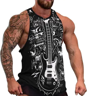 MARSVOVO Mens Tank Top Colorful Floral Graphic Print Casual Sleeveless Crew Neck Western Sportswear Trendy Clothes