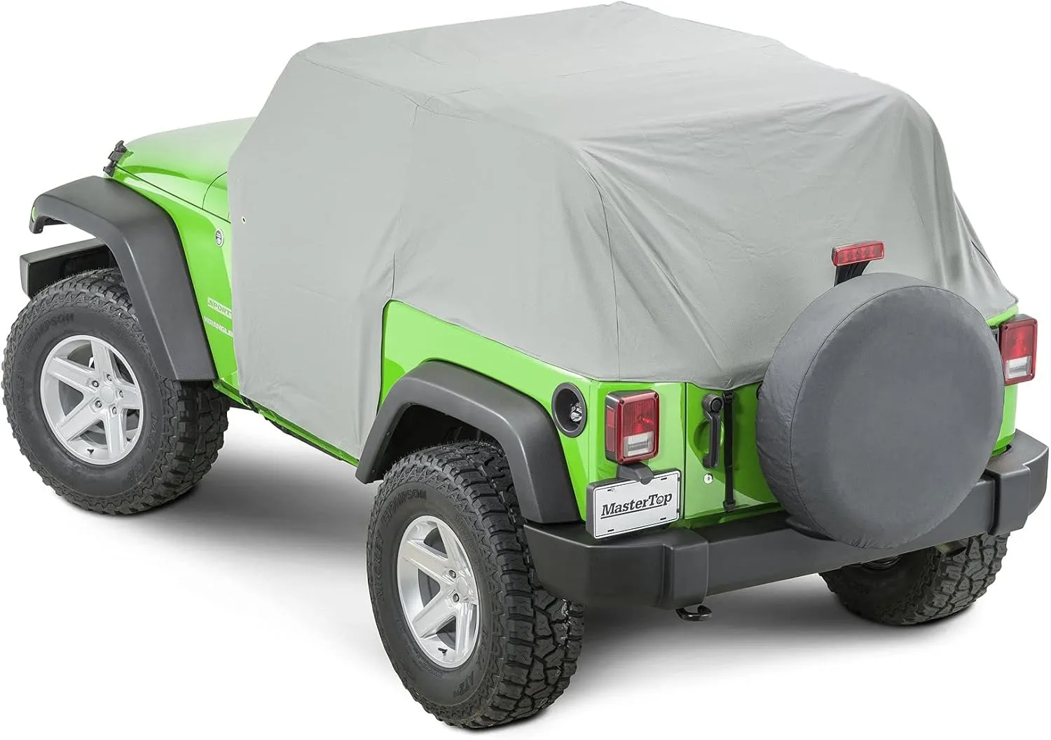 MasterTop Full Door Cab Cover Fits 2007-2018 Jeep JK Wrangler 2Dr with hard or soft top removed| Made with Durable Waterproof Exterior and Paint Pampering Soft Interior|11110309