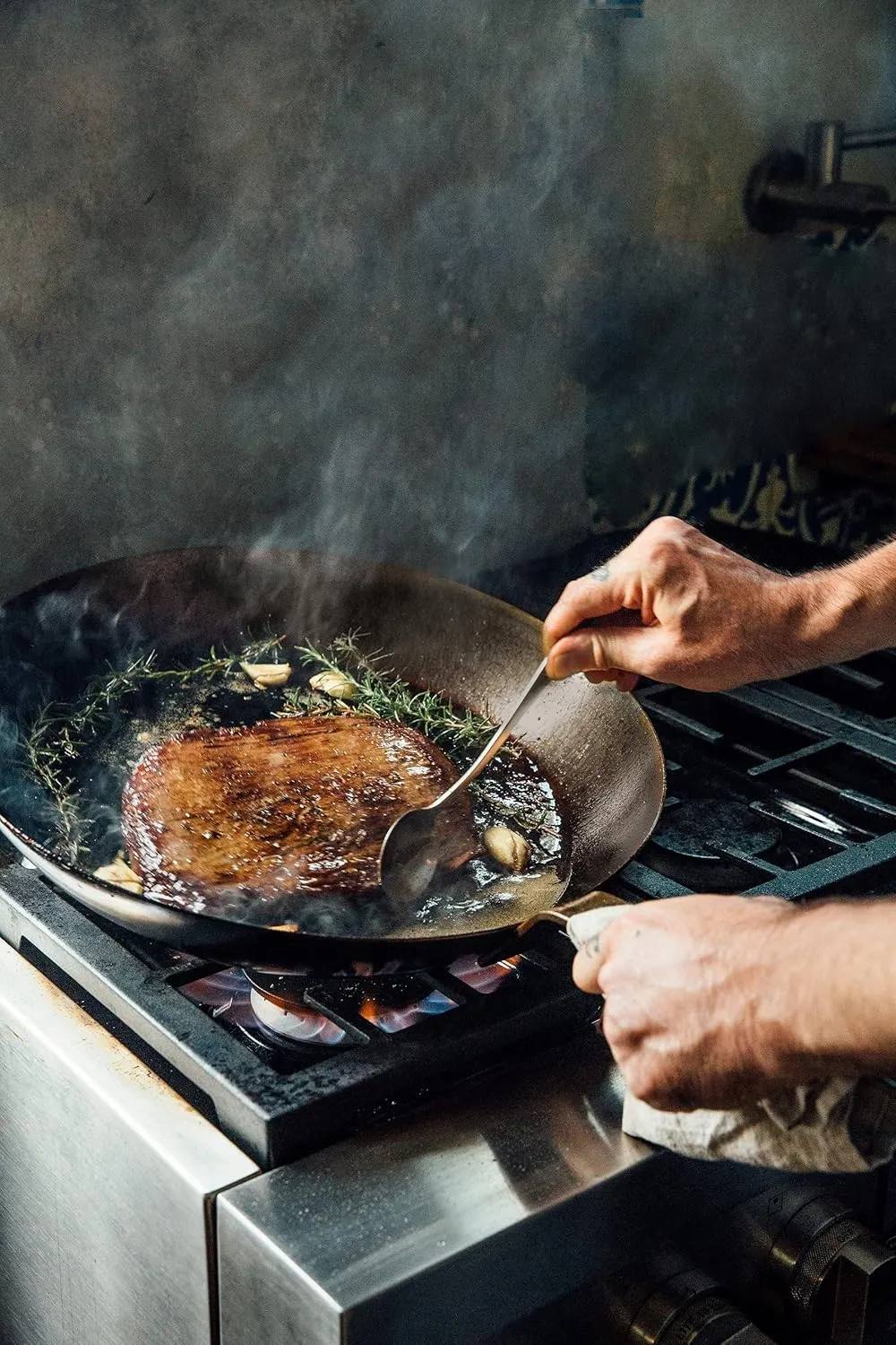 Matfer Bourgeat Black Carbon Steel Frying Pan, 12 5/8"