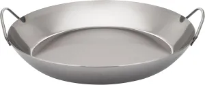 Matfer Bourgeat Black Carbon Steel Paella Pan, 15 3/4"