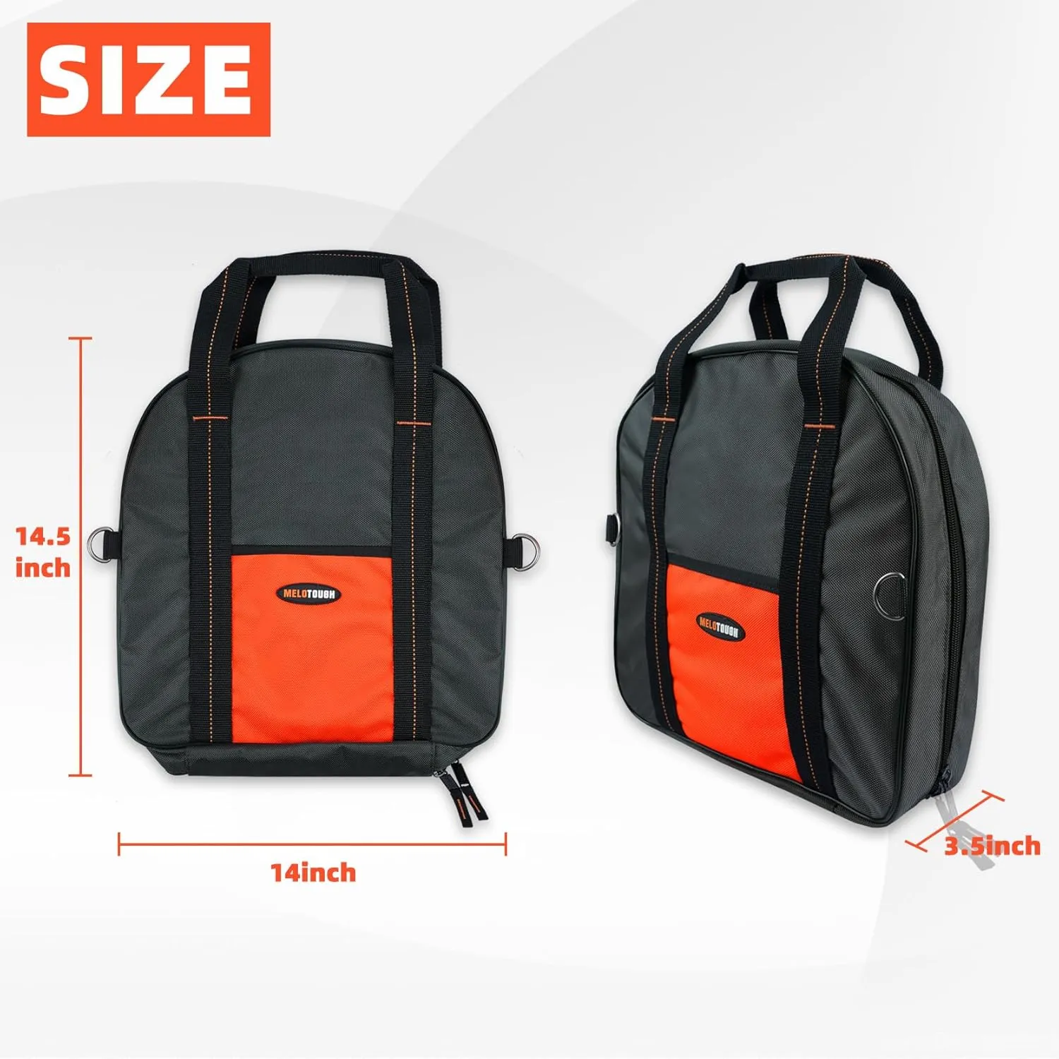 MELOTOUGH Jumper Cable Bag - Tools Cable Bag - Storage & Organizer for Cables, Cords, and Hoses Including EV Charging Cables for Electric Vehicles