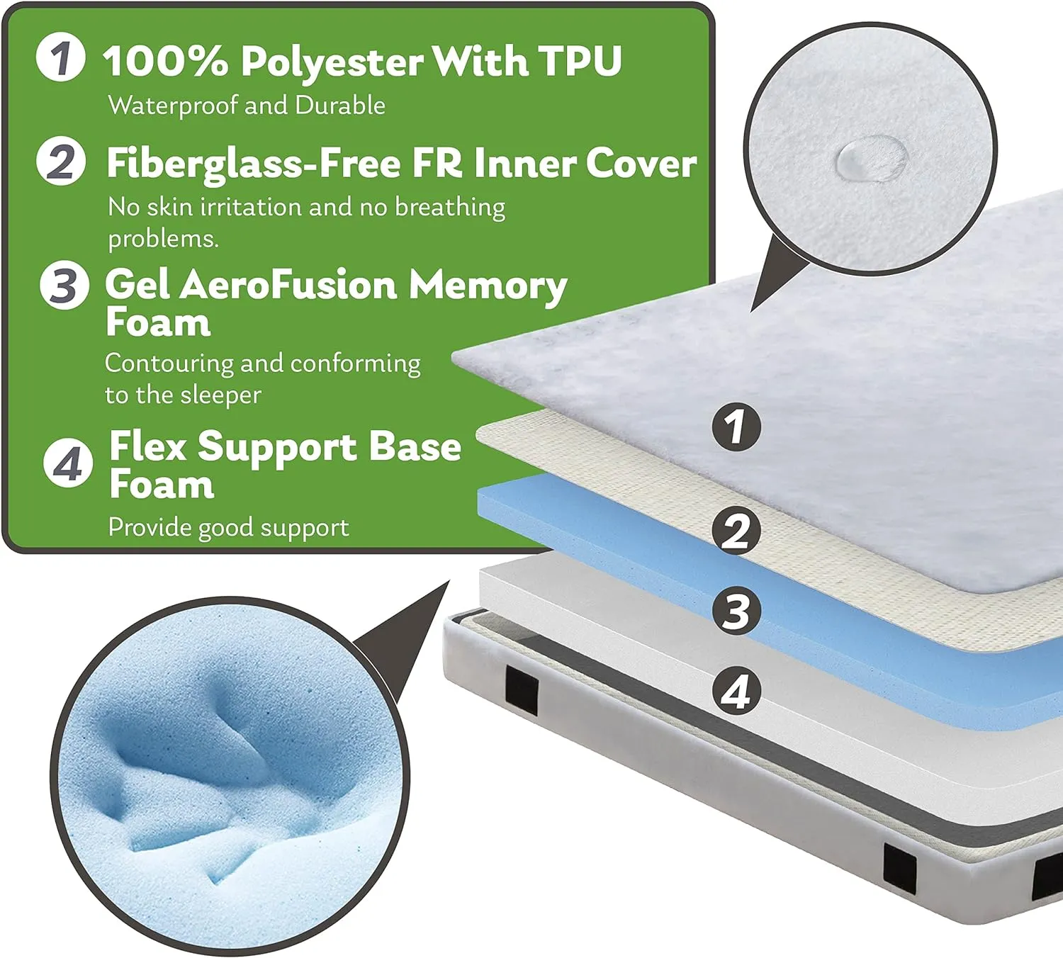 Memory Foam Camping Mattress 2.5 inch, Twin XL Portable Roll Up Camping Sleep Topper with Waterproof and Non-Slip Bottom, Camping Car Mat with Travel Bag, 79"×38"×2.5", Grey