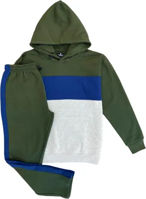 Men’s 2-piece Heavy Duty Pullover Hoodie suit with standard matching Sweatpants