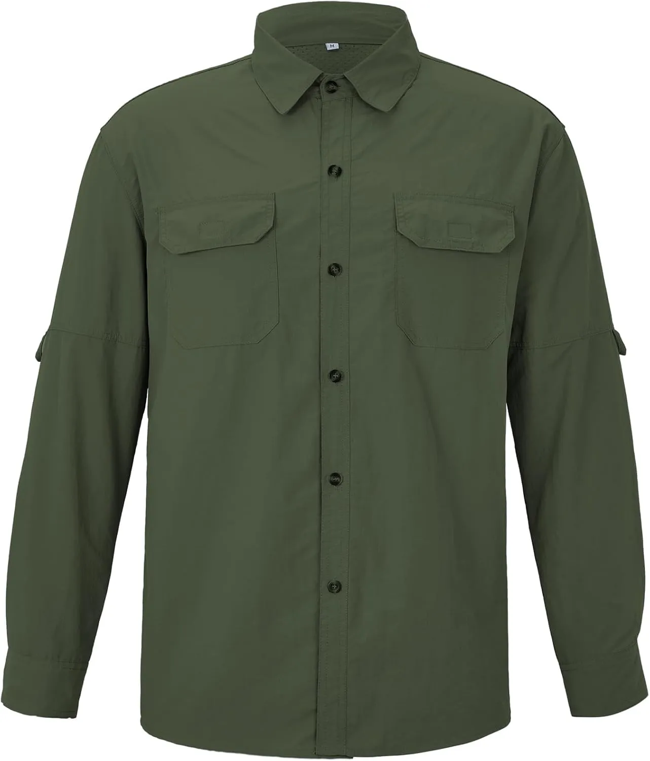 Mens Long Sleeve Fishing Shirts Sun Protection Work Safari Cooling Shirts for Men Traveling Hiking Camping Quick Dry