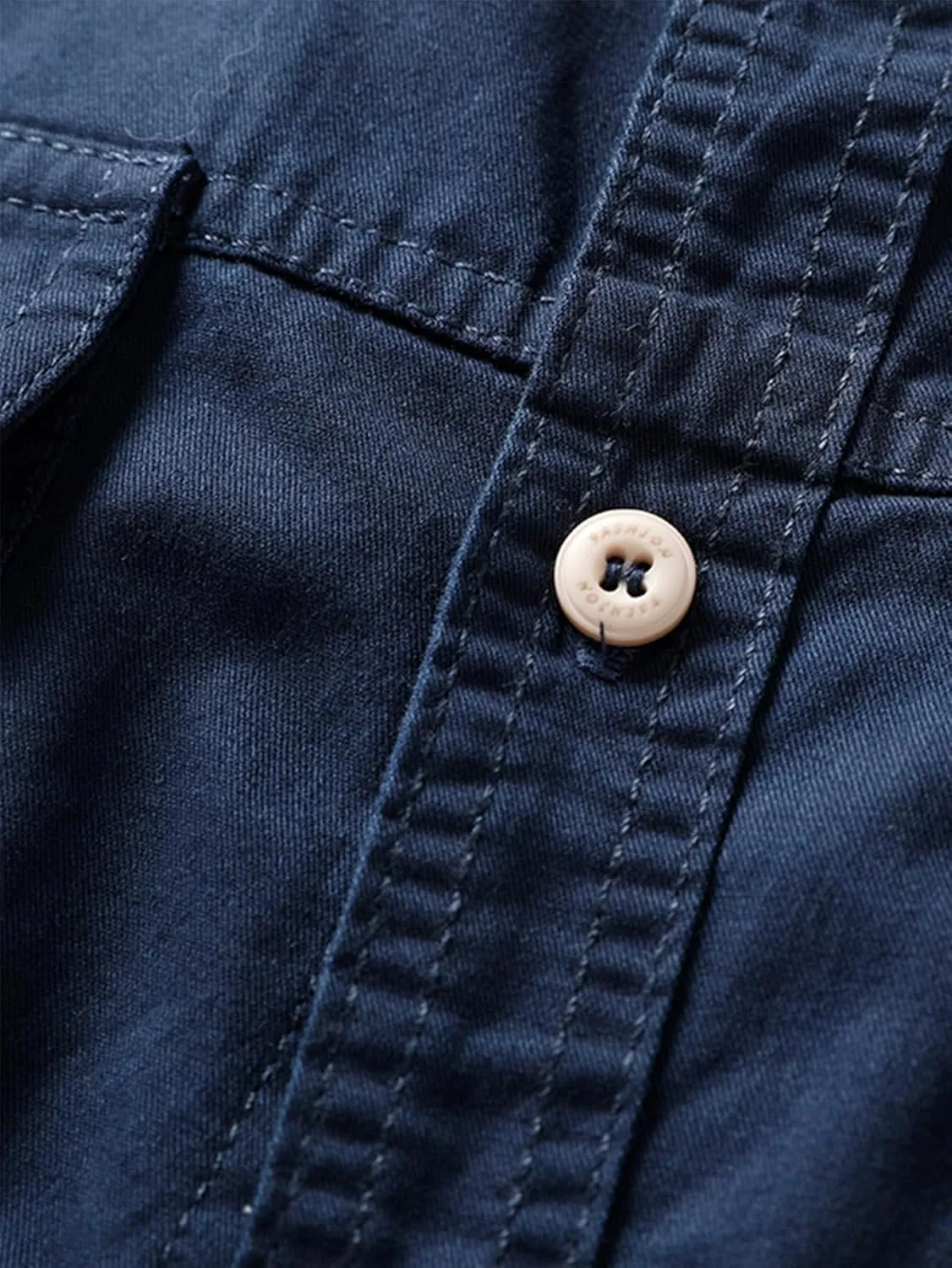 Men's Roll-Up Sleeve Cargo Work Shirts with Pockets