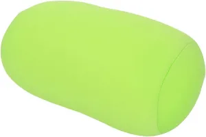 Microbead Roll Neck Pillows Comfy Bean Bag Pillow Mooshi Foam Bolster Tube Cushion Back Head Lumbar Support Sleeping Throw Pillows for Travel Airplane Car Sofa Bed (Green, 12.6''X6.3'')
