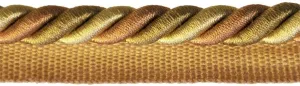 Milante Collection 3/8-Inch Cord with Lip (50 Yard Roll) | BC-1023-61/18 Mocha and Rust
