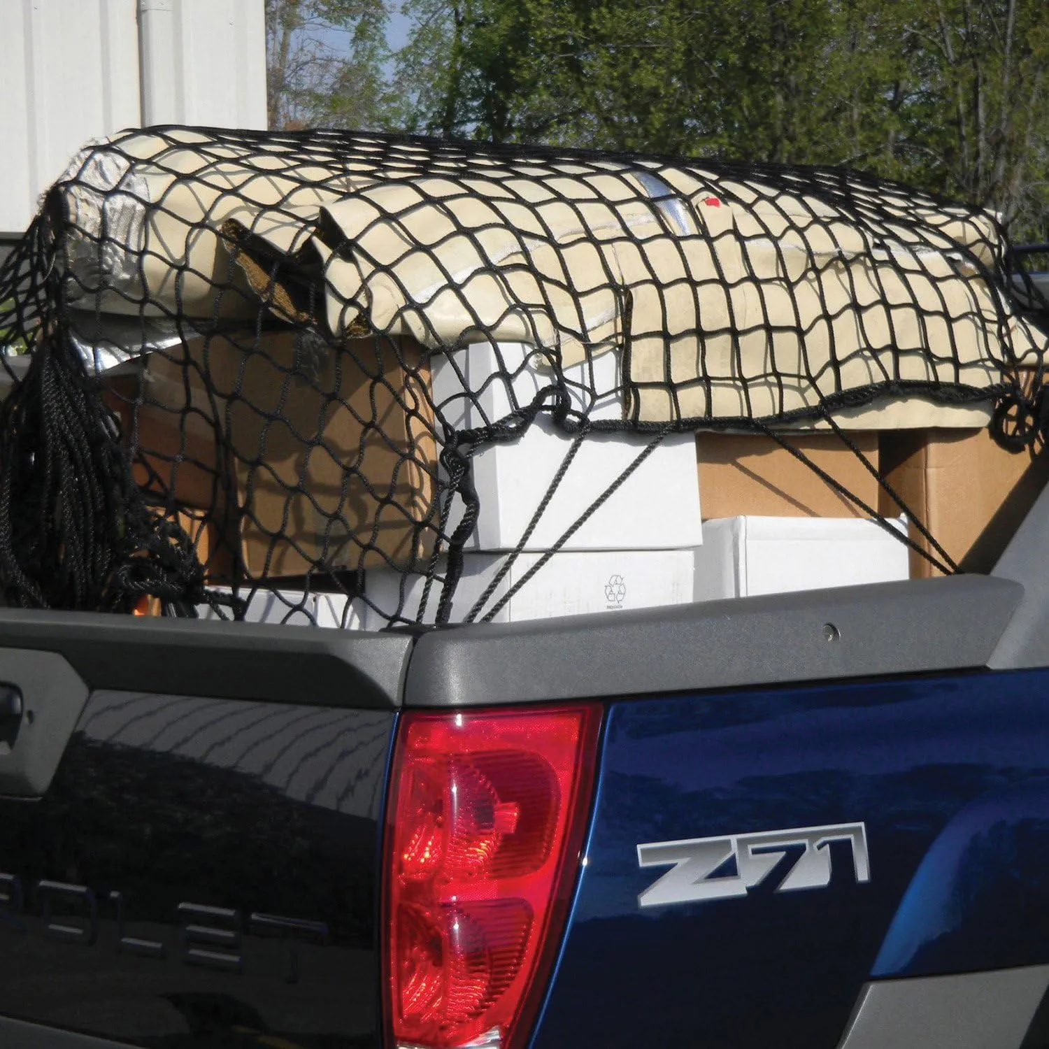 Military Cargo NET 96"x144" (USA!) with 4" Squares, Cinch Rope, 10 Snap-Hook and Storage Bag
