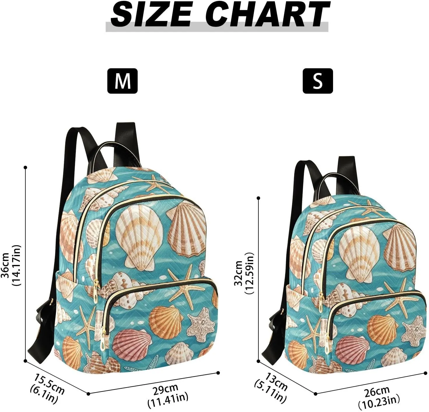 Mini Backpack Quilted Purse for Womens Small Backpack Daypack Starfish Design for Travel Daily Camping,Multi10