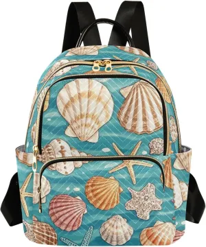 Mini Backpack Quilted Purse for Womens Small Backpack Daypack Starfish Design for Travel Daily Camping,Multi10