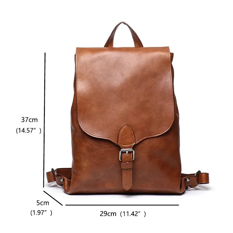 Minimalistic Men's Leather Backpack