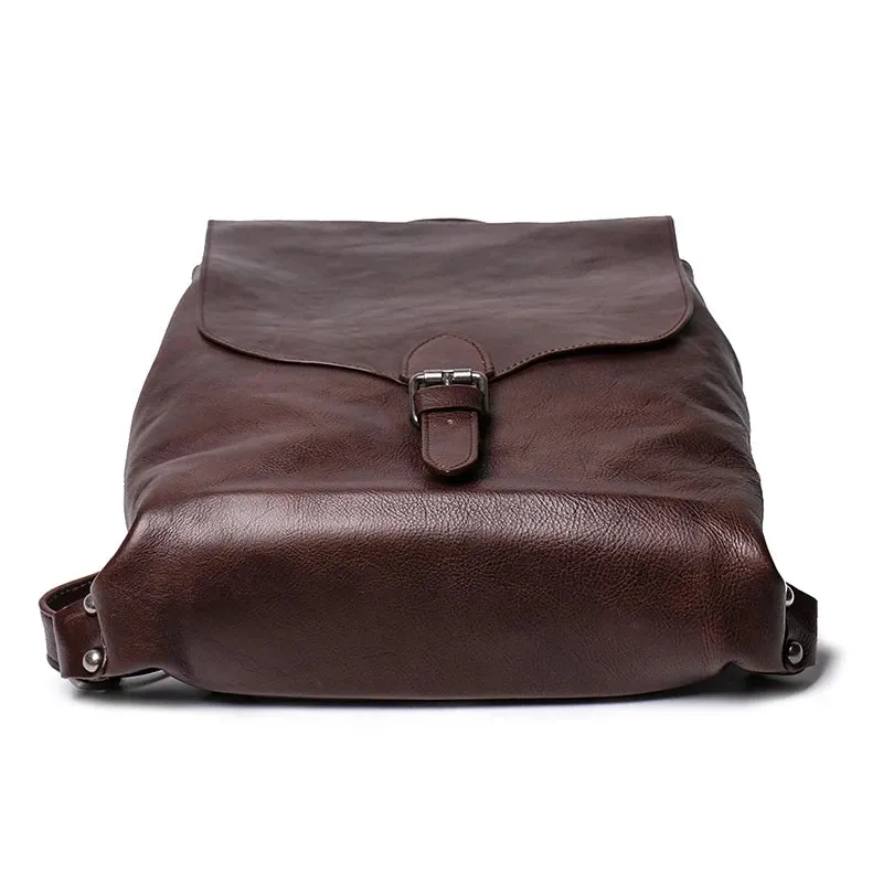 Minimalistic Men's Leather Backpack
