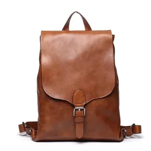 Minimalistic Men's Leather Backpack