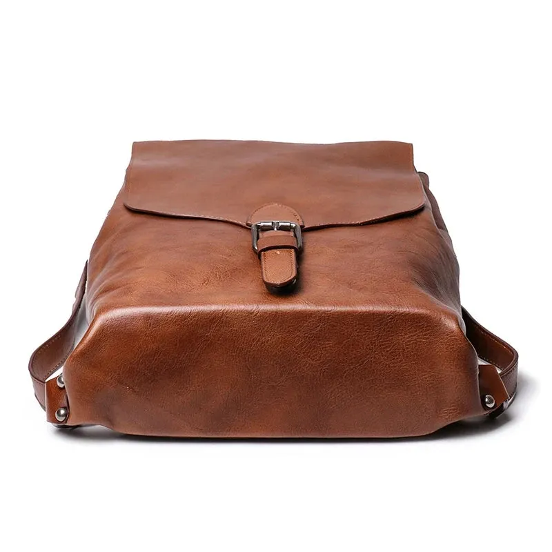 Minimalistic Men's Leather Backpack