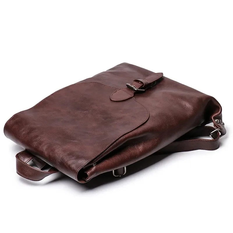 Minimalistic Men's Leather Backpack