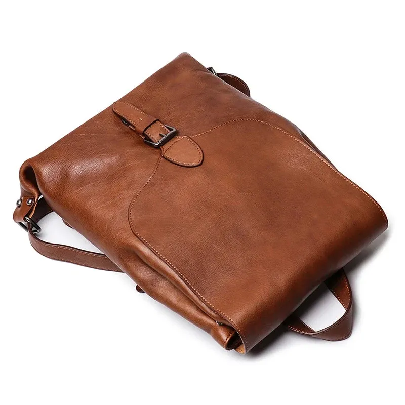 Minimalistic Men's Leather Backpack