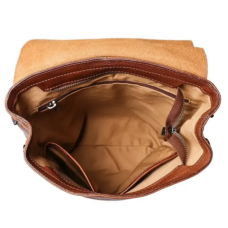 Minimalistic Men's Leather Backpack