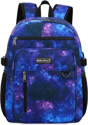 MIRLEWAIY Classical School Backpack Lightweight Bookbag Casual Daypack Travel Work Bag For Teenagers College Girls boys