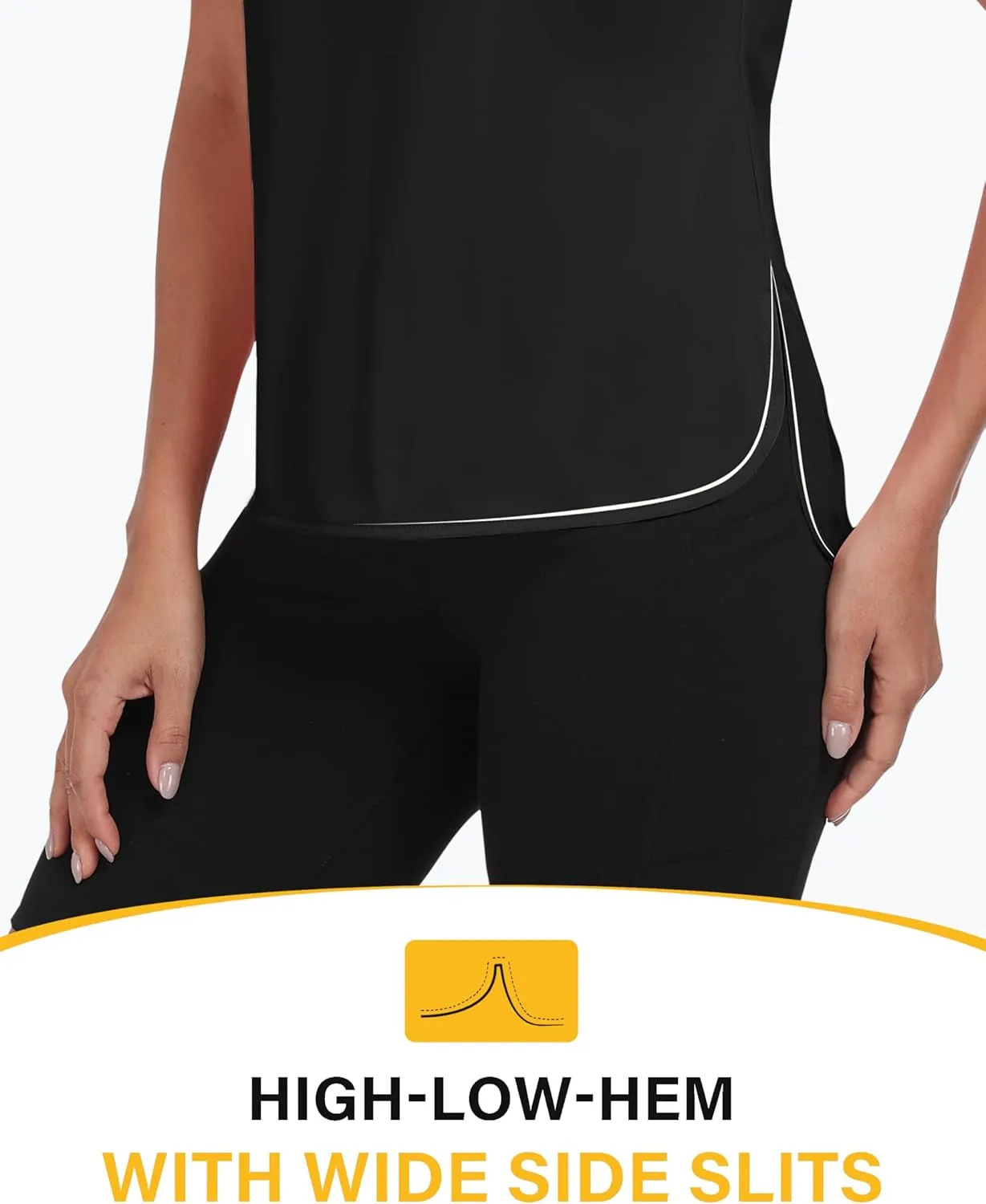 MoFiz Women's Short Sleeve Shirts UPF 50  Sun Shirt Crew Neck UV Hiking Athletic Workout Moisture Wicking Quick Dry T-Shirts