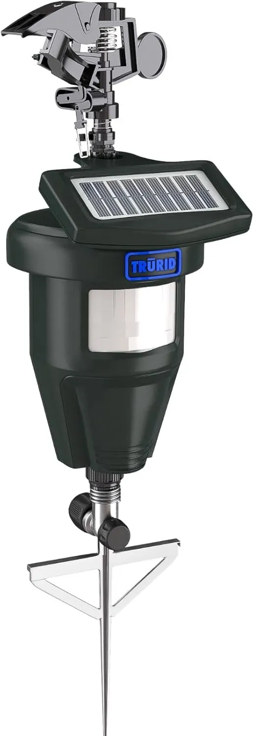 Motion-Activated Lawn Watering System – Automatic Sprinkler with Built-in Animal Repellent – Waters Your Garden and Keeps Pests Away TR-803