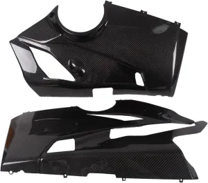 Motorcycle Real Carbon Fiber Belly Pan Lower Body Fairing Compatible with Ducati Panigale V4/V4S/V4R 2018-2020  Compatible with Akrapovic Mufflers
