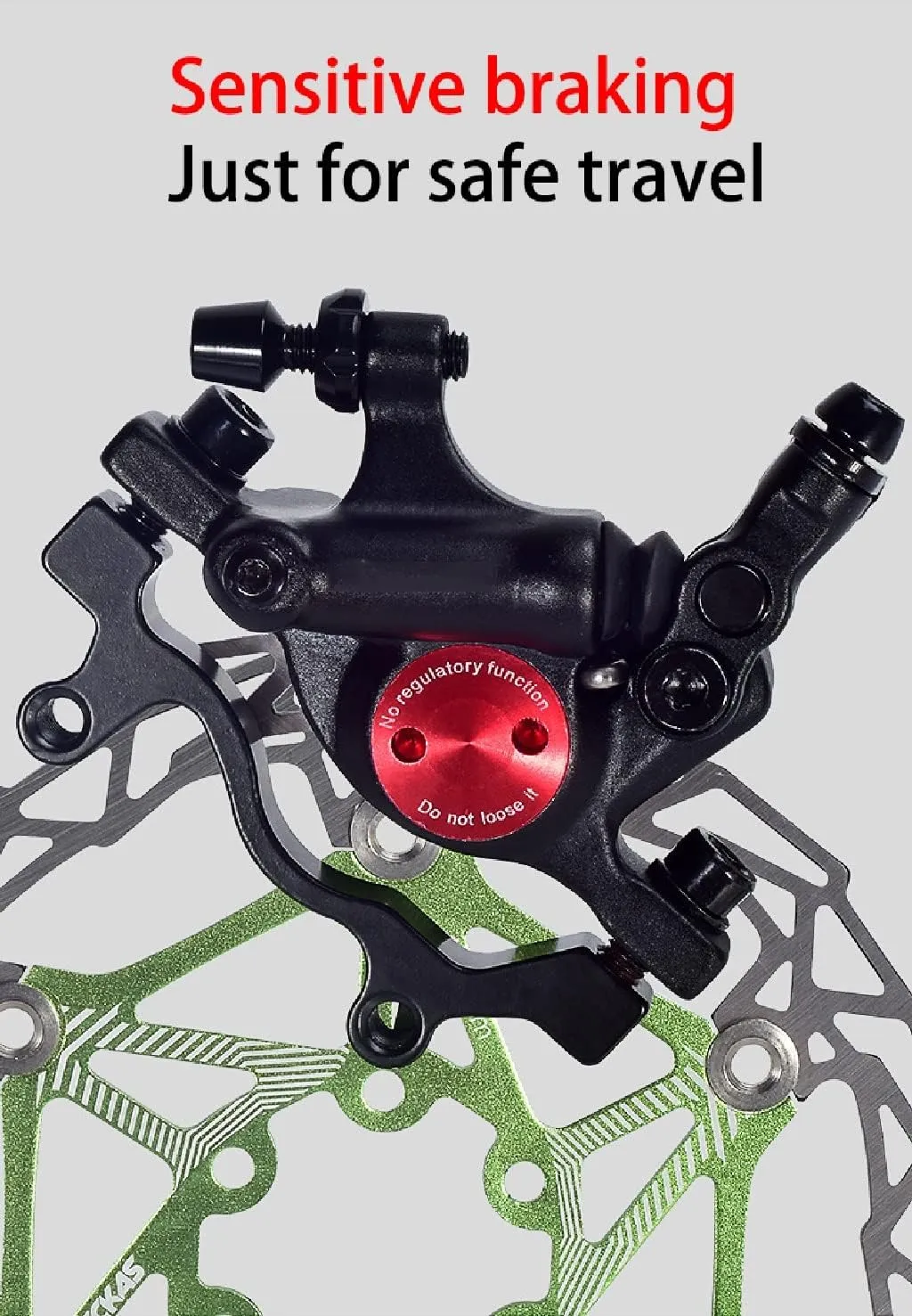 Mountain Bike Line Pull Hydraulic Disc Brake Caliper Front   Rear, Aluminum Alloy Mountain Bike Hydraulic Disc Brake, Suitable for 160mm Rotor, Suitable for XC Trail, Electric, Folding