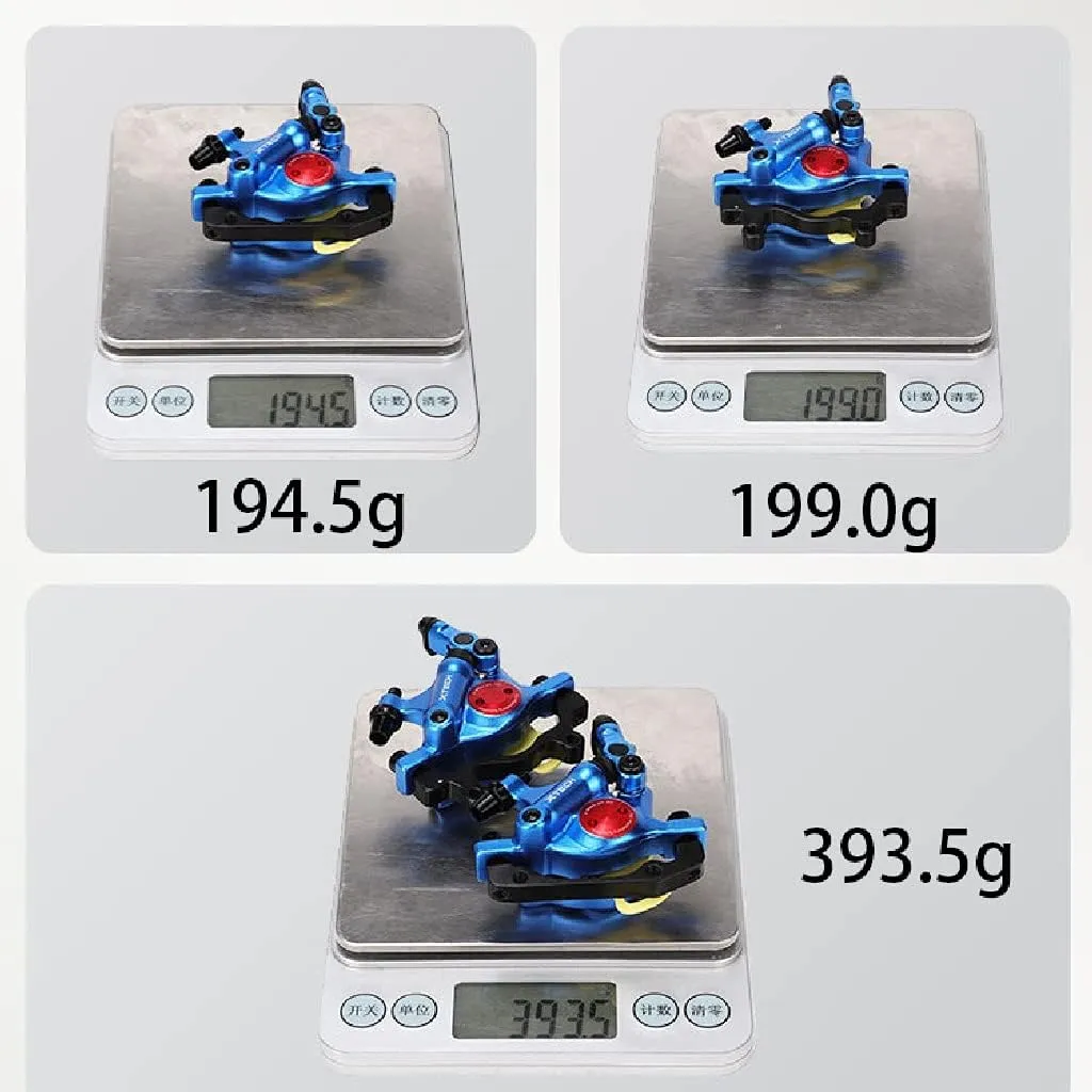 Mountain Bike Line Pull Hydraulic Disc Brake Caliper Front   Rear, Aluminum Alloy Mountain Bike Hydraulic Disc Brake, Suitable for 160mm Rotor, Suitable for XC Trail, Electric, Folding