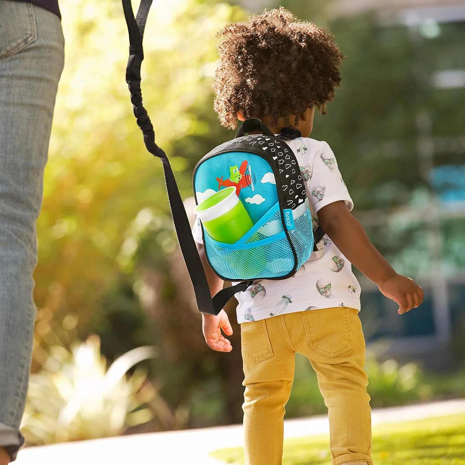 Munchkin® Brica® By-My-Side™ Toddler Safety Harness Backpack with Leash, Owl, Blue