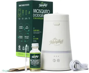 Murphy's Naturals Mosquito Dodger Zone Repellent, Outdoor Mosquito Spray, Essential Oils, 15-Foot Zone, Repels for 30 Hours, Refill Included