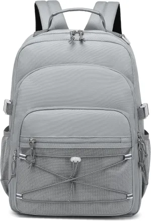 mygreen Girls Boy School Backpack Elementary Middle Bookbag Teenager Waterproof Lightweight 16 Inches Grey