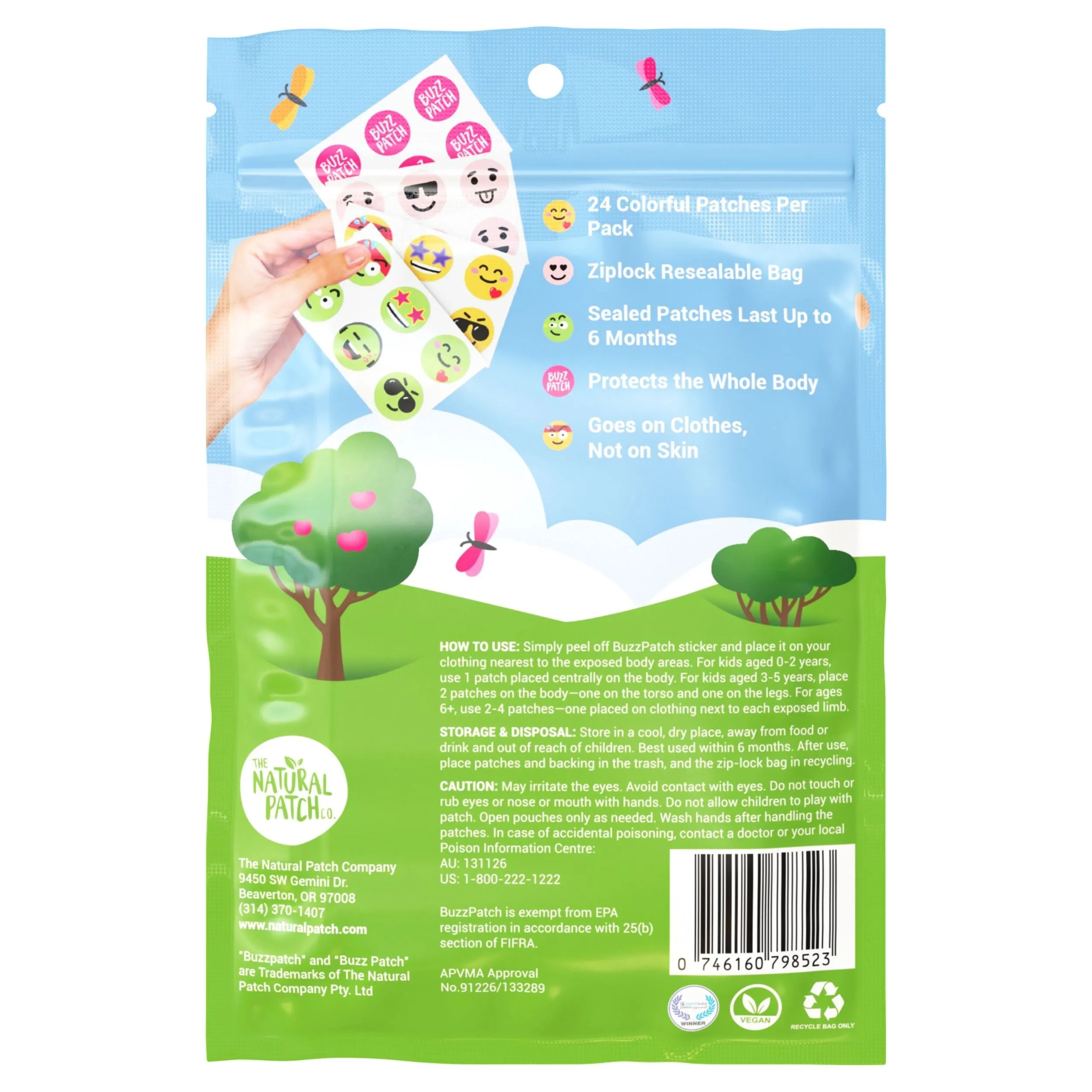 NatPat - Mosquito Repellent Stickers (24 per pack)