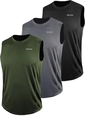 NELEUS Men's Dry Fit Workout Running Muscle Tank Top