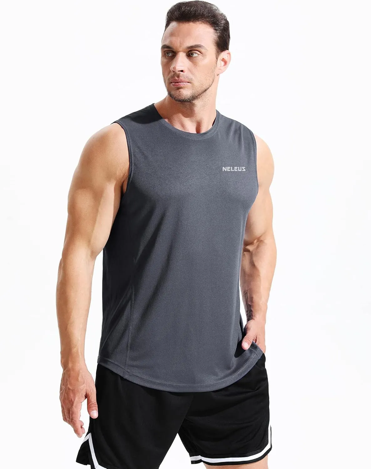 NELEUS Men's Dry Fit Workout Running Muscle Tank Top