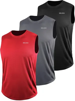 NELEUS Men's Dry Fit Workout Running Muscle Tank Top