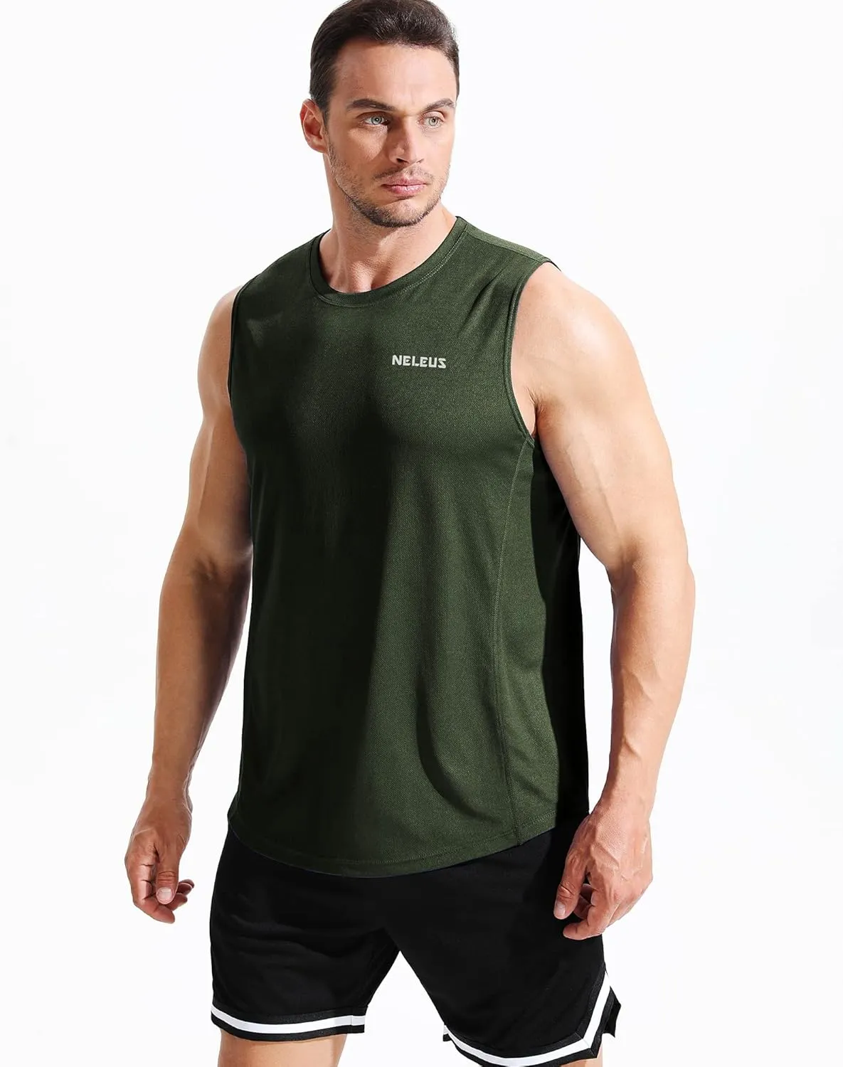 NELEUS Men's Dry Fit Workout Running Muscle Tank Top