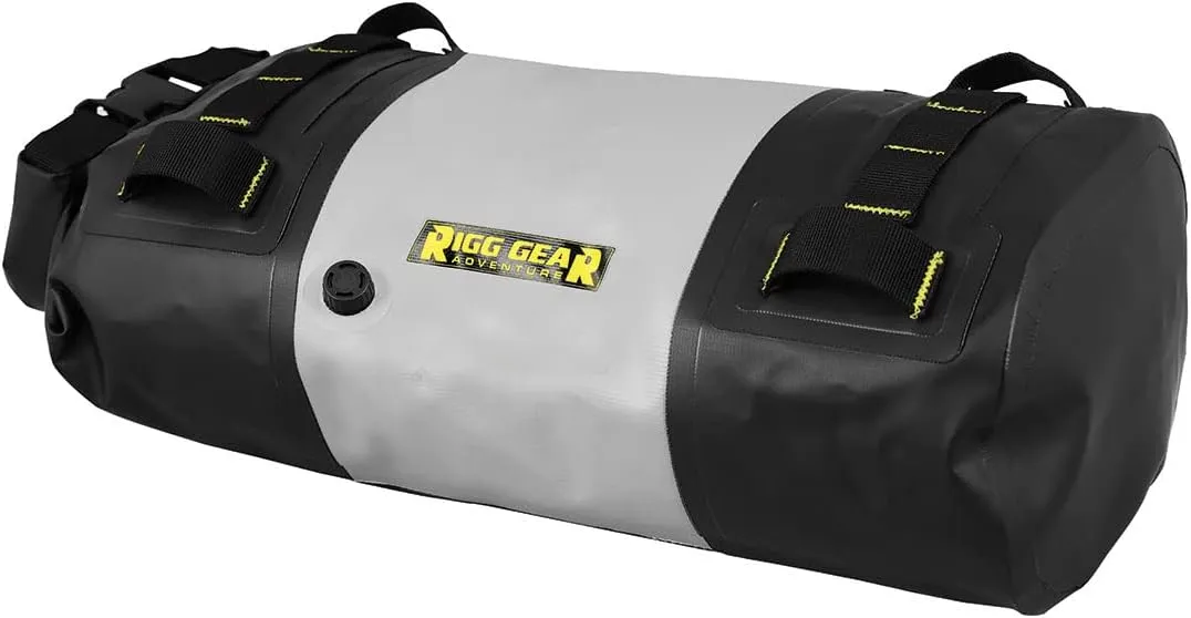 Nelson-Rigg Hurricane Waterproof Dry Roll Bag 10L, Roll Top, includes straps to attach to vehicle, air purge valve Black/Gray