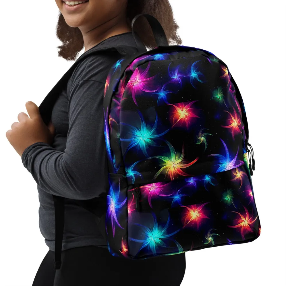 Neon Quantum Pinwheel Backpack