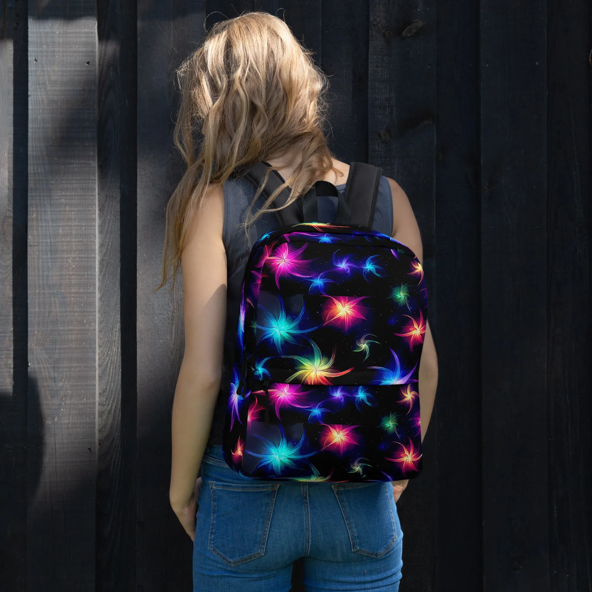 Neon Quantum Pinwheel Backpack
