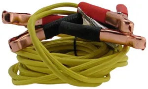 New Premium Booster Jumper Cables with Storage Bag 10 Gauge 10ft 50 Amp Clamp Yellow/Yellow Ideal for Motorcycle, ATV, Snowmobile and Personal Watercraft