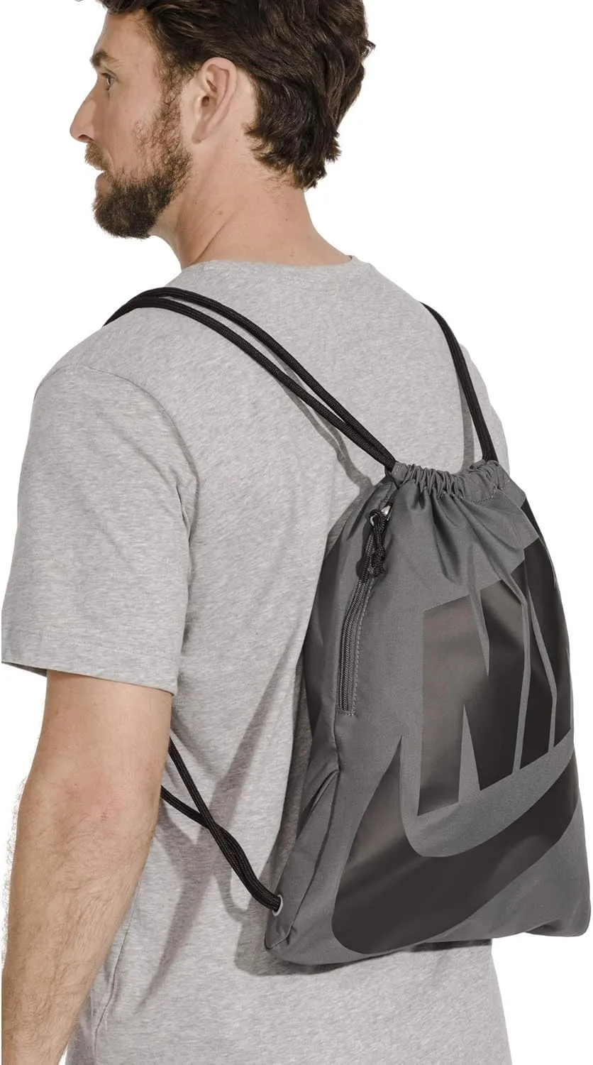 Nike Men Heritage Gym Sack - Dark Grey/Black/Black, 43 x 33 cm