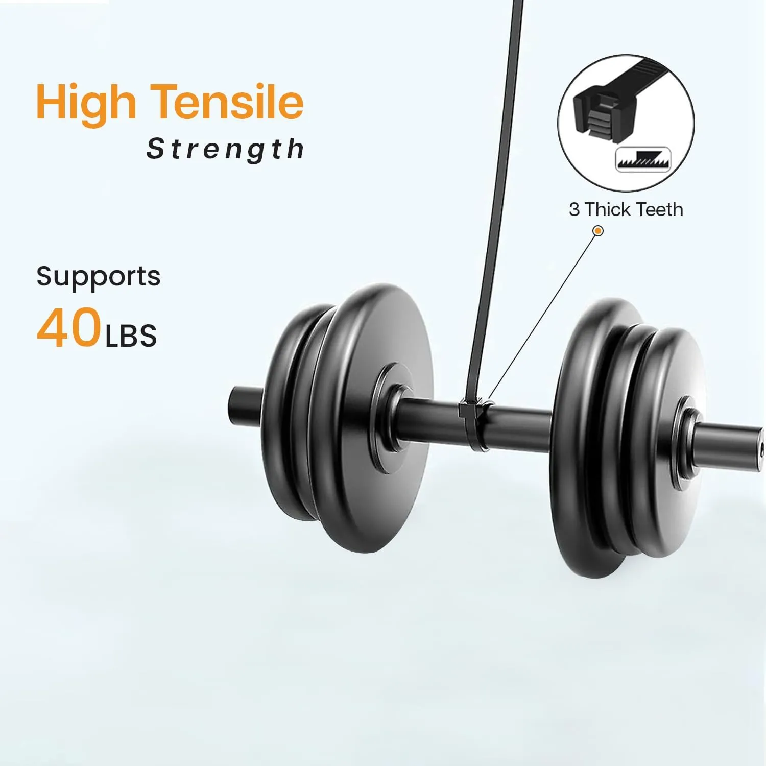 Nirah Black Zip Ties 8 inch (5000 Bulk Pack), 40lbs Tensile Strength, Black Cable Ties, Self Locking UV Resistant Wire Ties for indoor and outdoor use