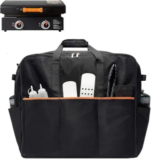 NOELIFE Upgraded Carry Bag for Blackstone 22 inch Tabletop Griddle with Hood Lid, Reinforced Hardware & Rip-Proof Heavy Duty Fabric, Outdoor BBQ Grill Carrying Case, Black (Bag Only)