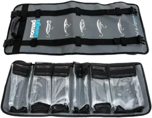Nomad Design Lure Roll - Large & Medium Sizes with 10 and 6 Pockets Respectively, Portable Waterproof Tarpaulin Fish Lure Bag - Heavy Duty PVC Window, Mesh Cleaning & Drying Tabs