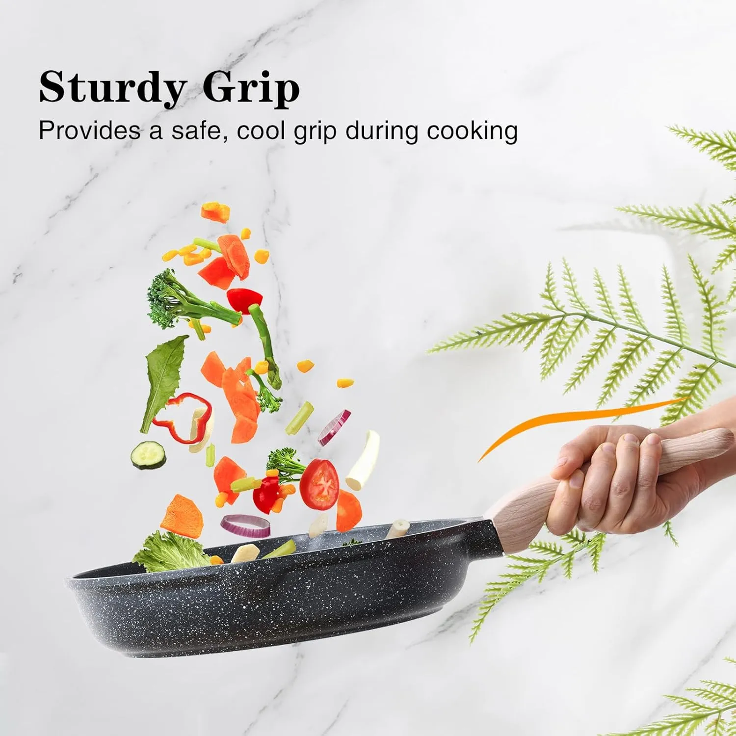 Nonstick Frying Pan Skillet, 8 Inch Small Egg Omelet Pan, Healthy and Non Toxic, Induction Compatible, PFOA Free